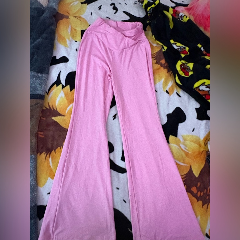 Pink Women's Flared Pants